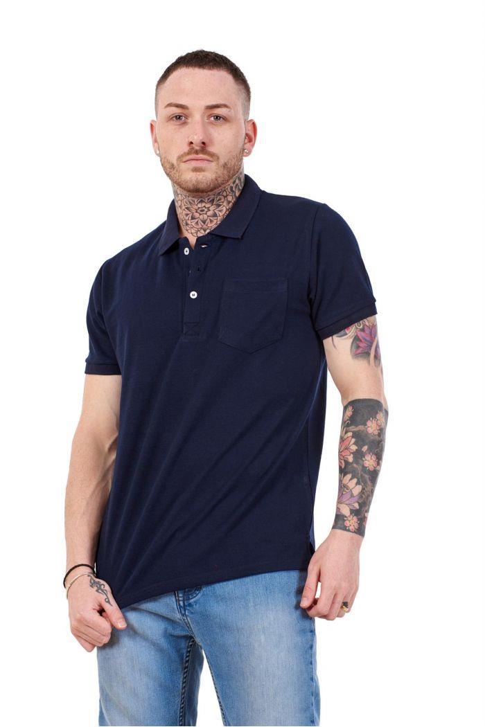 Mens Polo Shirts 2 Pack Cotton T-Shirts Regular Fit Pocket Casual Plain Top - Picture 19 of 21