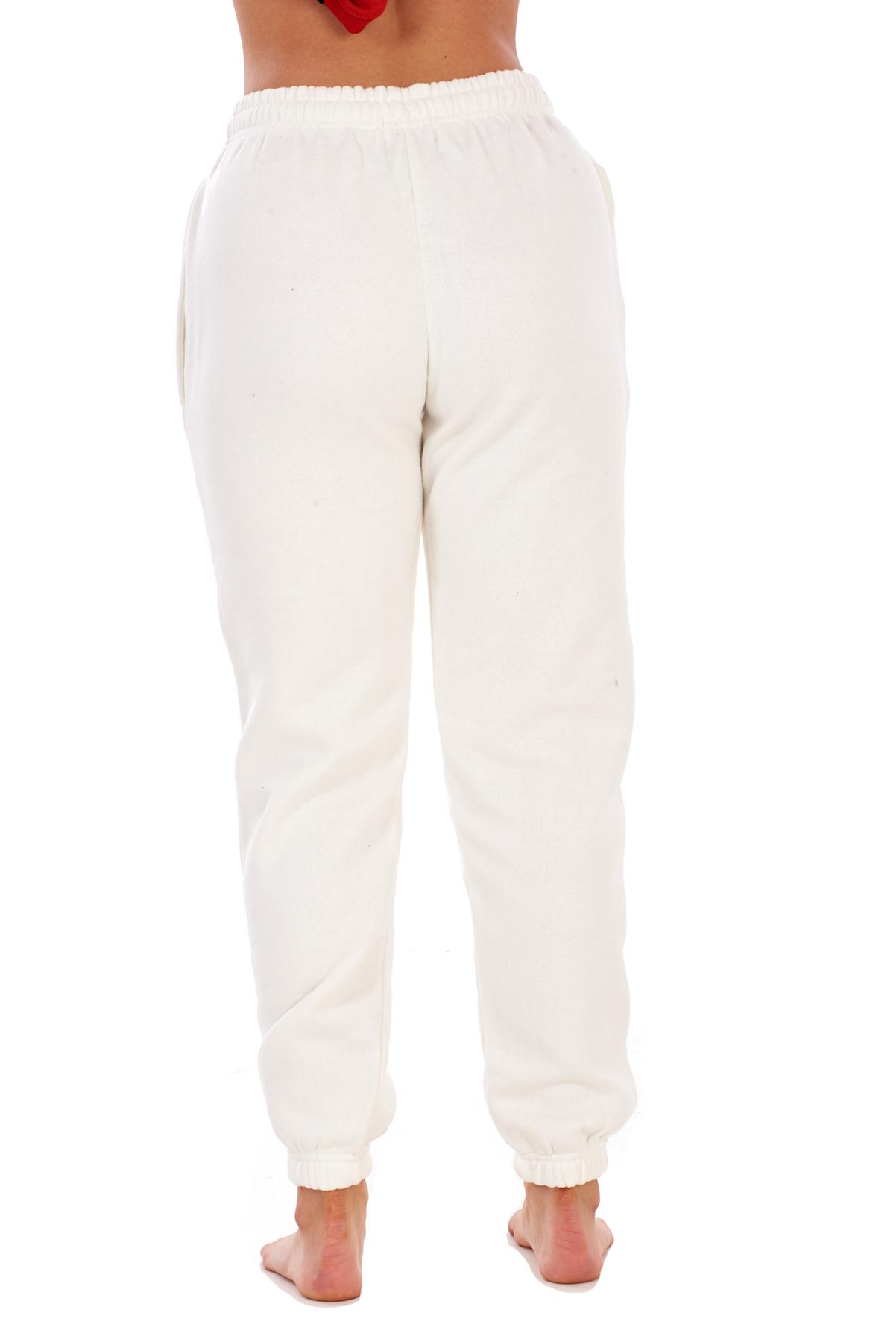 Womens Basic Fleece Joggers Regular Tracksuit Bottom Cuffed Ankle Cotton Blend - Picture 21 of 56