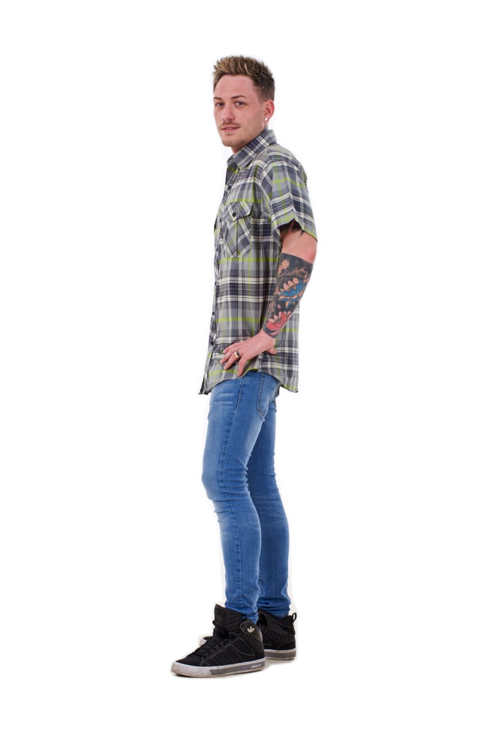 Mens Checked Shirt by Malay Apparel Cotton Casual Wear Short Sleeve eBay