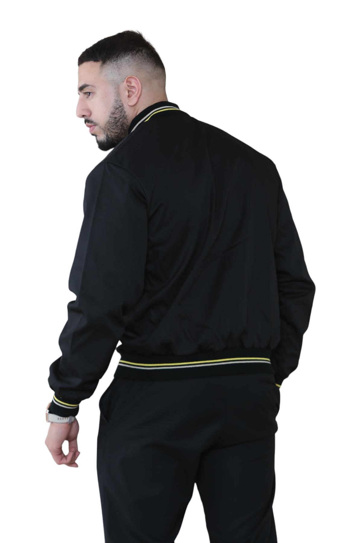 Mens Monkey Bomber Jacket Summer Classic Polycotton Long Sleeve Zipper Pockets - Picture 10 of 39