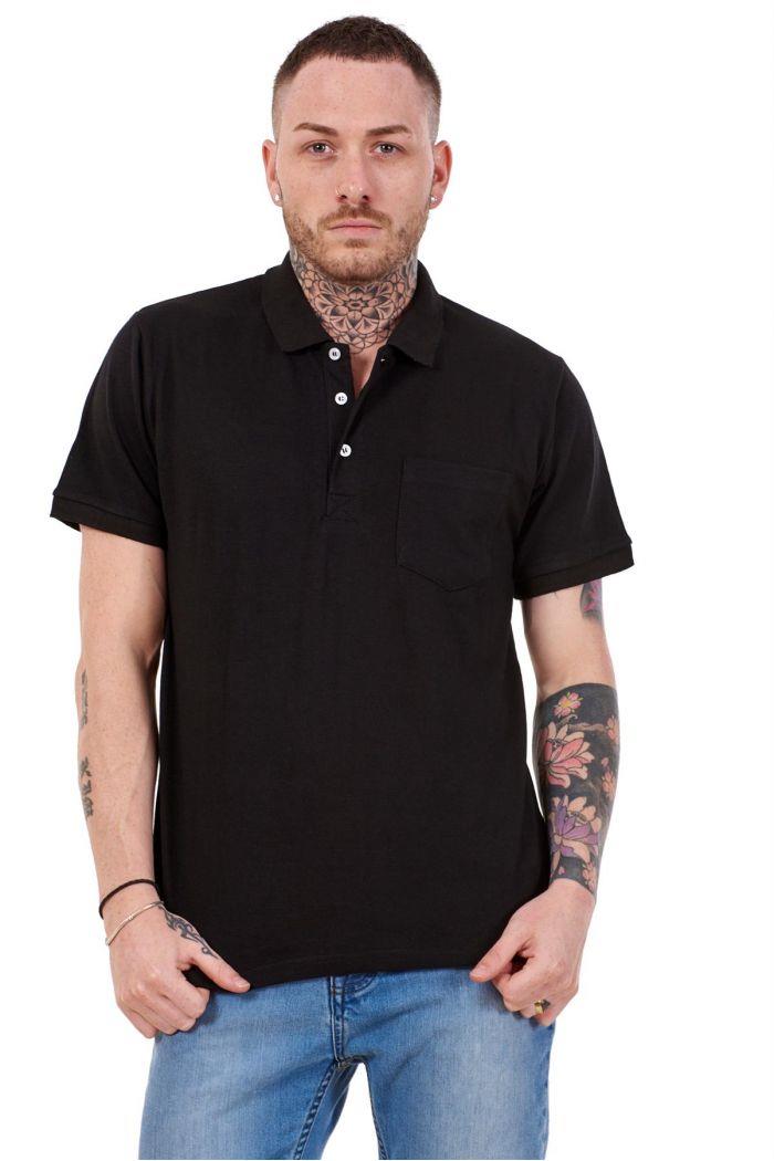 Mens Polo Shirts 2 Pack Cotton T-Shirts Regular Fit Pocket Casual Plain Top - Picture 6 of 21