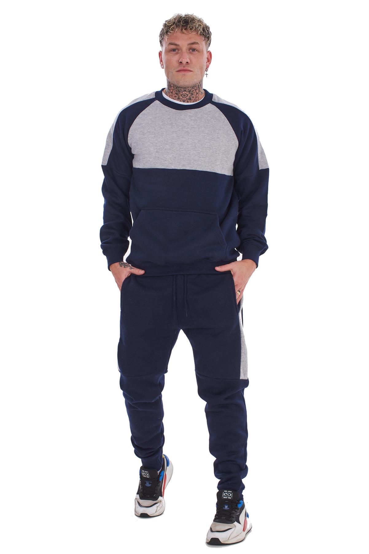 Men's Tracksuit Set Joggers & Sweatshirt 2-Piece Gym Outfit Loungewear S-XXL - Picture 21 of 22