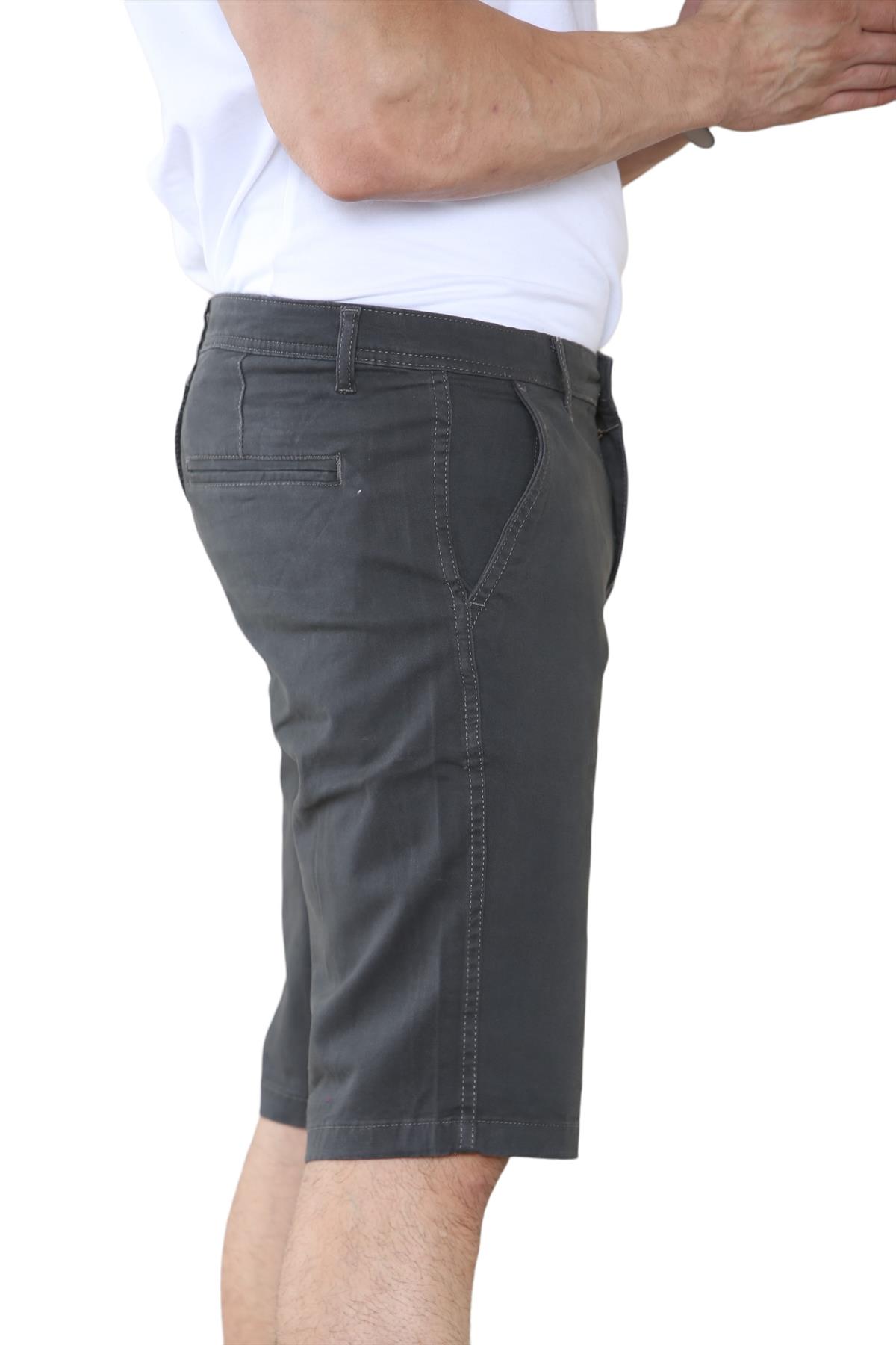 Mens Stretch Chino Shorts Knee Length Casual Summer Cotton Slim Fit Zip Fly - Picture 15 of 19
