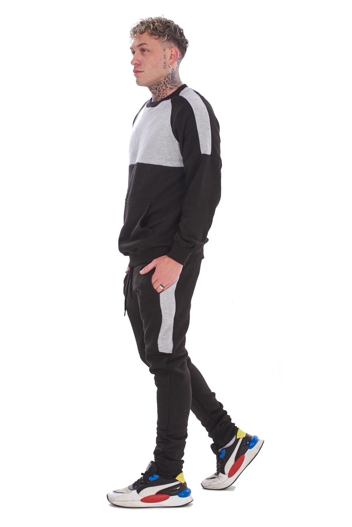 Men's Tracksuit Set Joggers & Sweatshirt 2-Piece Gym Outfit Loungewear S-XXL - Picture 6 of 22