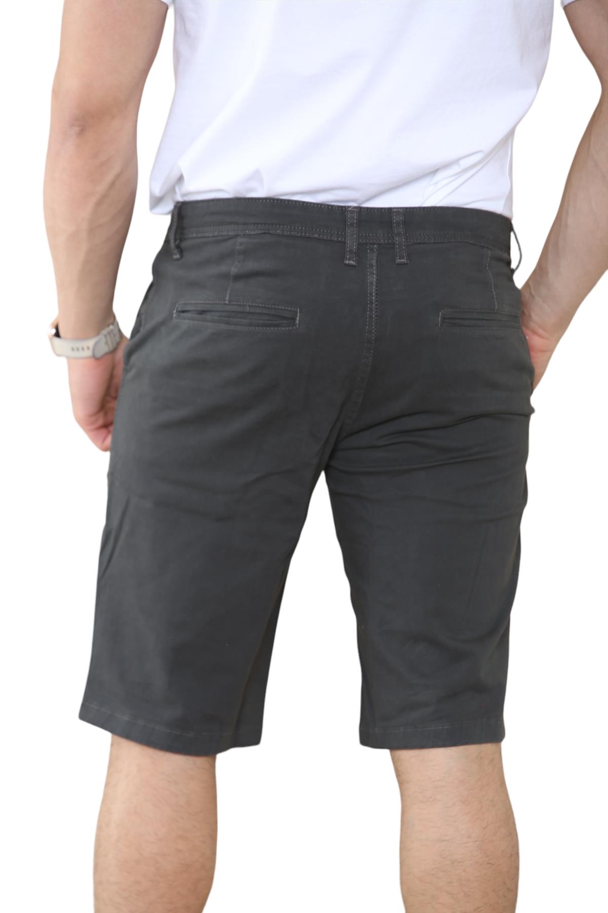 Mens Stretch Chino Shorts Knee Length Casual Summer Cotton Slim Fit Zip Fly - Picture 16 of 19