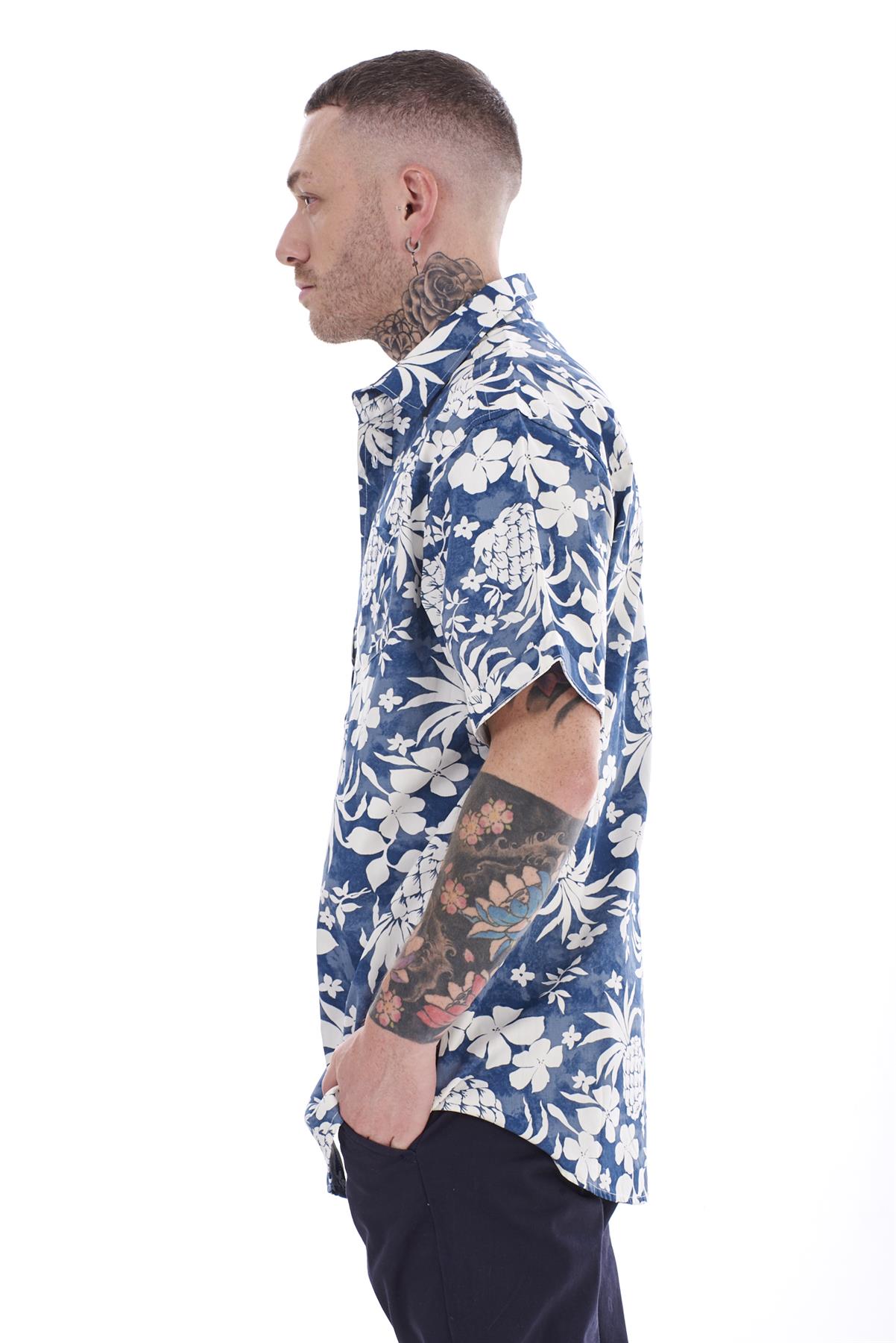 Mens Casual Shirts 100% Cotton Printed Short Sleeve Regular Big Size Formal Top - Picture 16 of 37