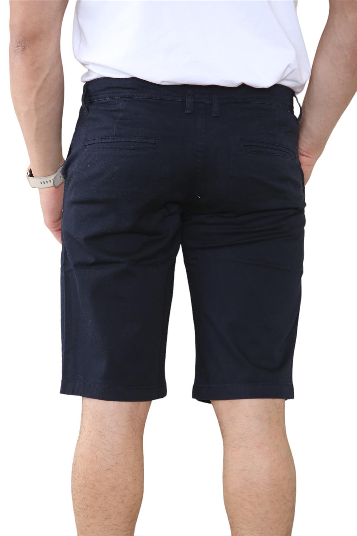 Mens Stretch Chino Shorts Knee Length Casual Summer Cotton Slim Fit Zip Fly - Picture 19 of 19