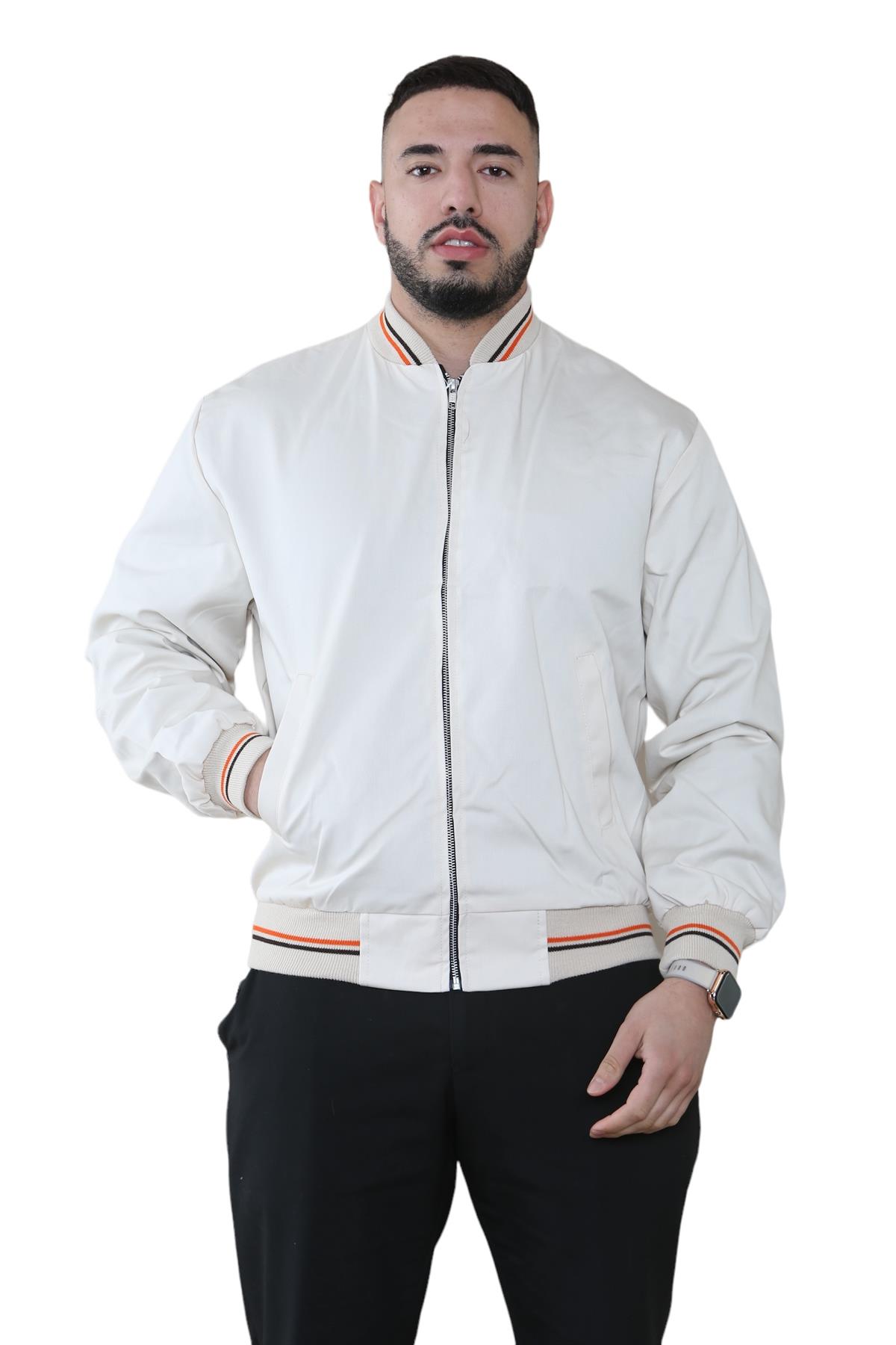 Mens Monkey Bomber Jacket Summer Classic Polycotton Long Sleeve Zipper Pockets - Picture 29 of 39