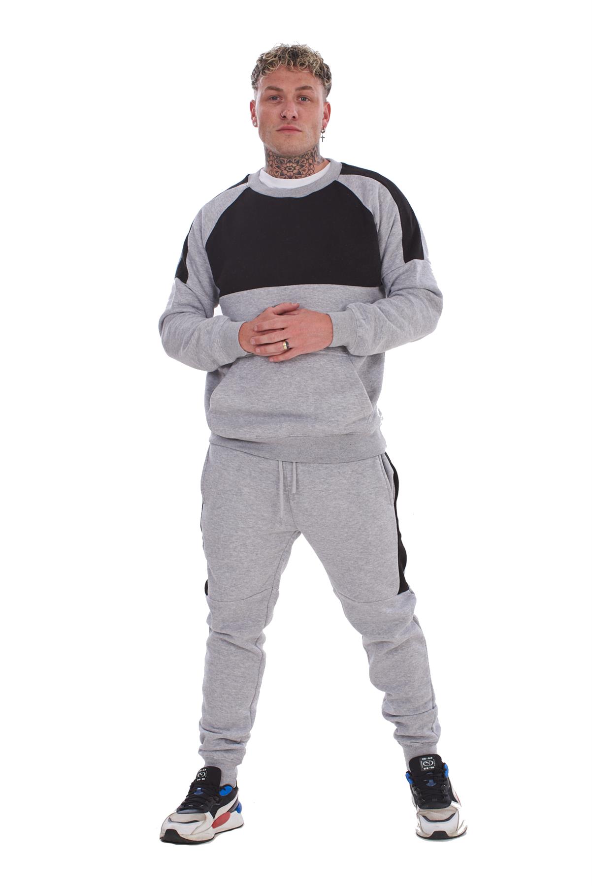 Men's Tracksuit Set Joggers & Sweatshirt 2-Piece Gym Outfit Loungewear S-XXL - Picture 13 of 22