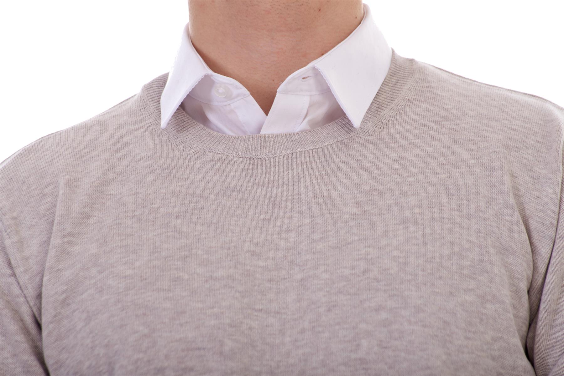 Mens Plain Jumper Ex-Chain Store Crew Neck Long Sleeve Knitted Pullover Sweater - Picture 18 of 41