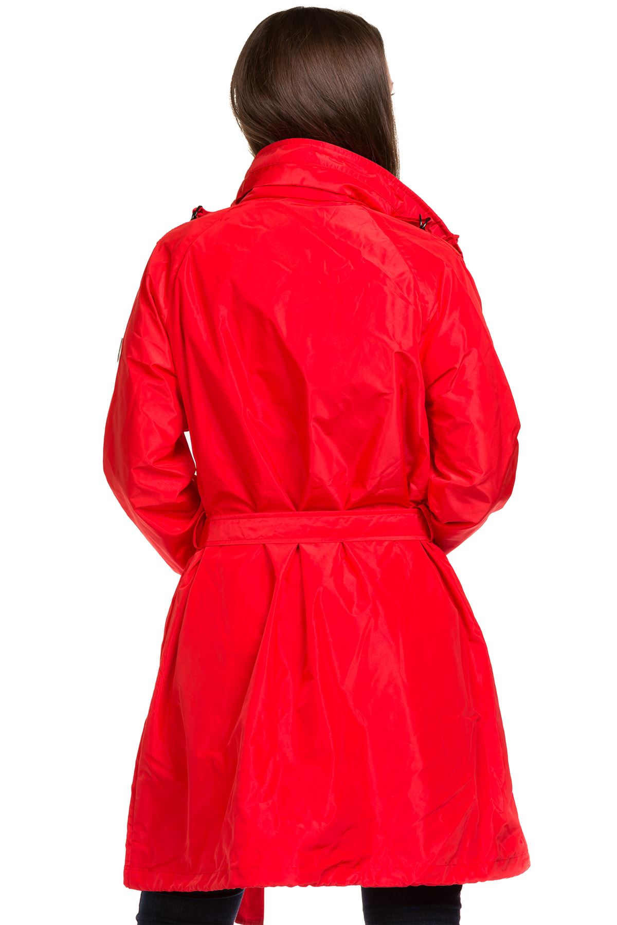 Ladies Trench Coat Belted Jacket Plain Top Quality Fashion outwear Grey