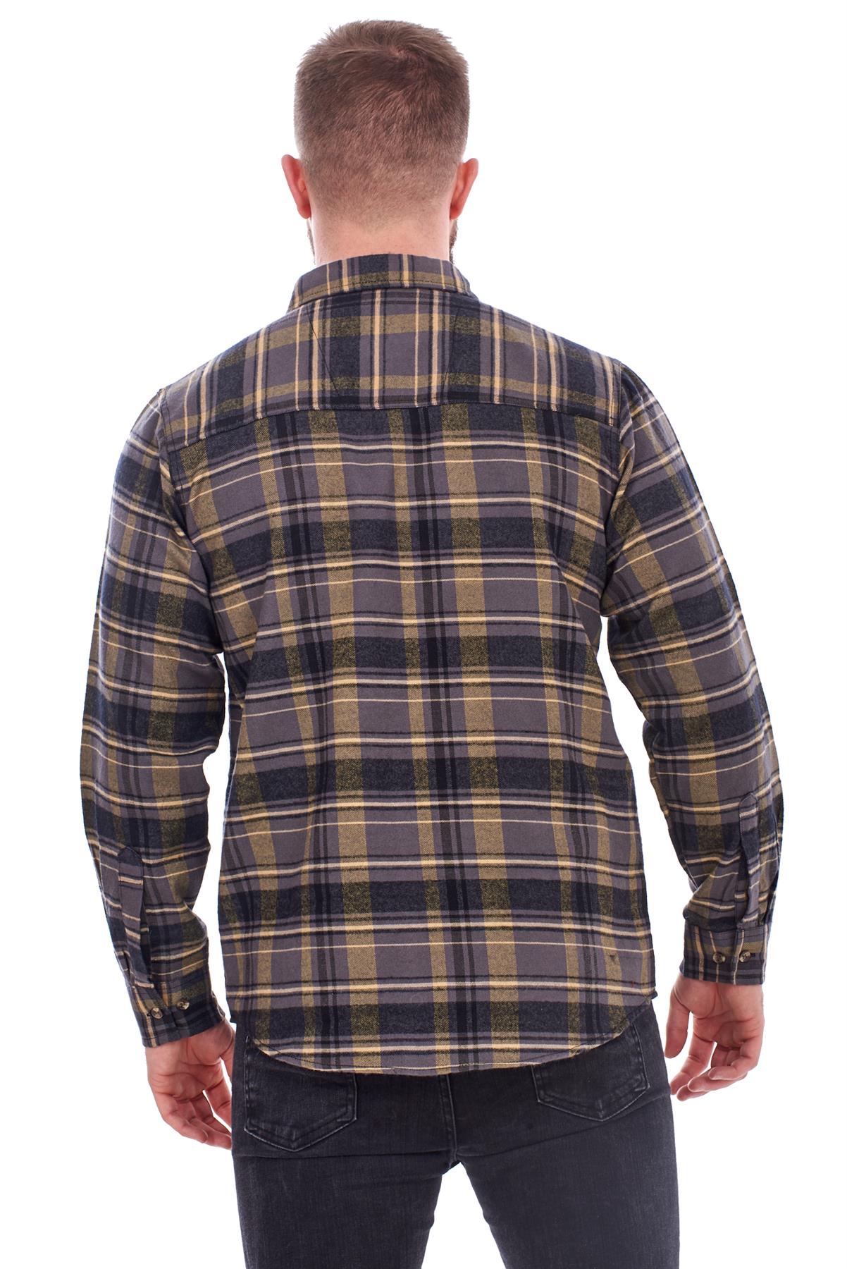 Mens Flannel Check Shirts Yarn Dyed Cotton Brushed Long Sleeve Casual Top - Picture 9 of 32