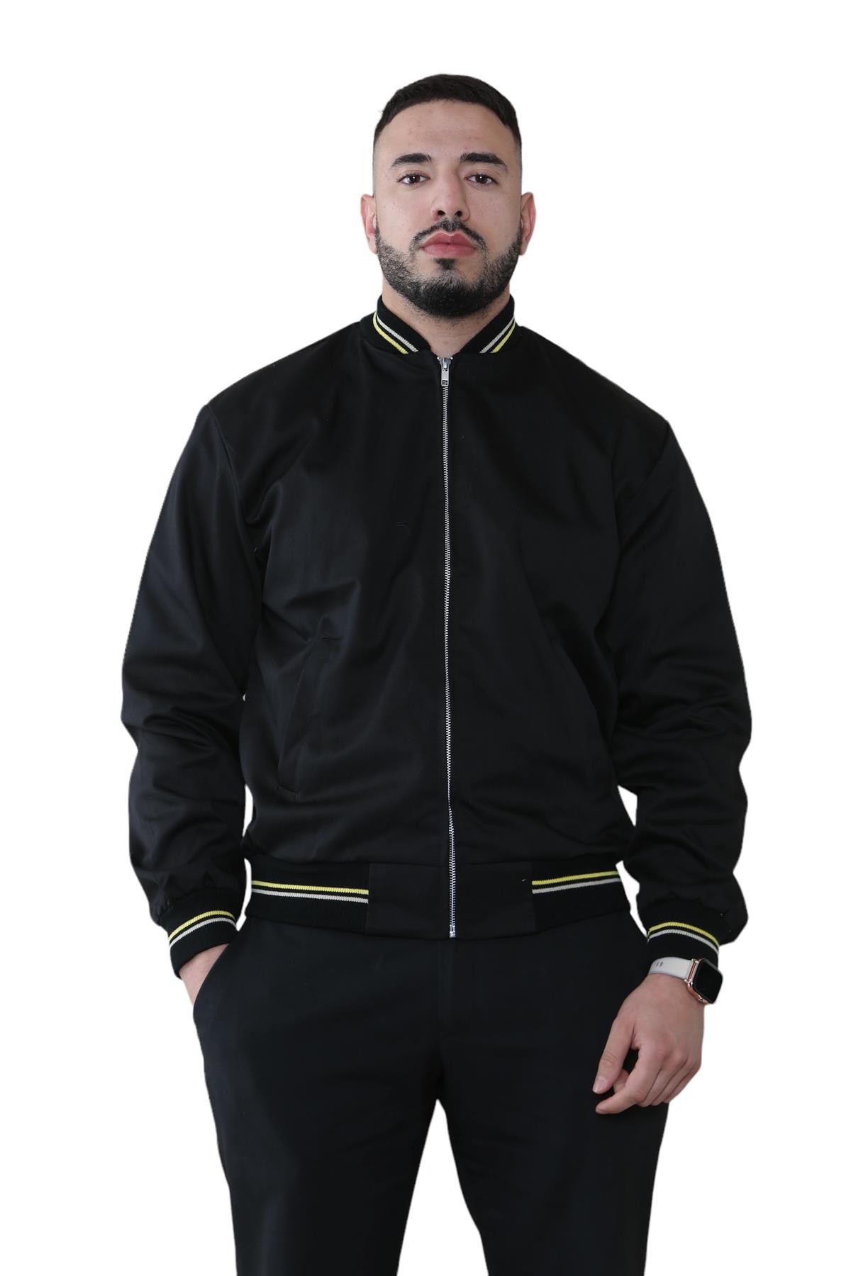 Mens Monkey Bomber Jacket Summer Classic Polycotton Long Sleeve Zipper Pockets - Picture 8 of 39