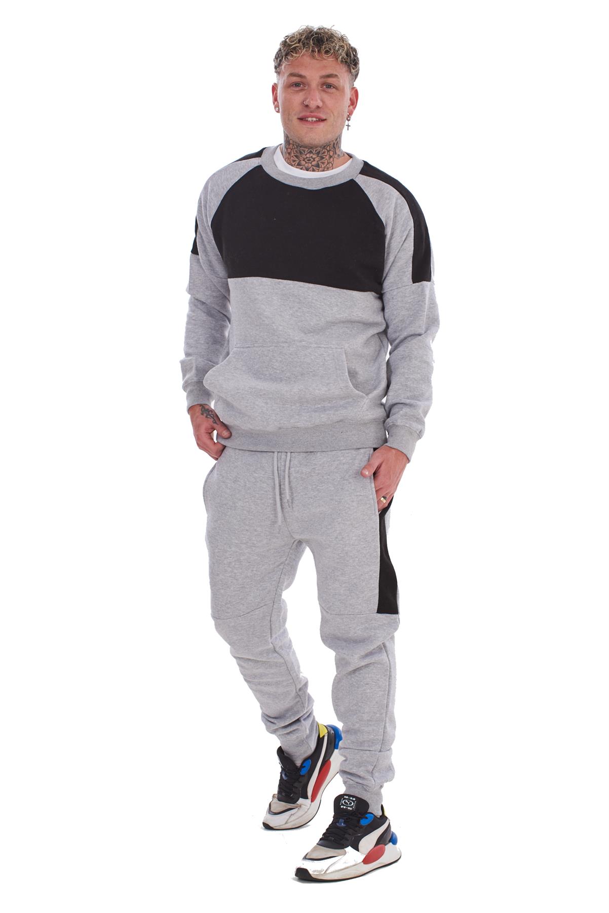 Men's Tracksuit Set Joggers & Sweatshirt 2-Piece Gym Outfit Loungewear S-XXL - Picture 11 of 22