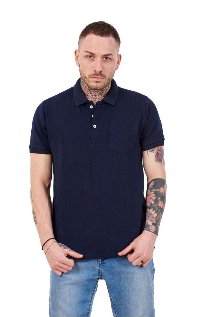 Mens Polo Shirts 2 Pack Cotton T-Shirts Regular Fit Pocket Casual Plain Top - Picture 18 of 21