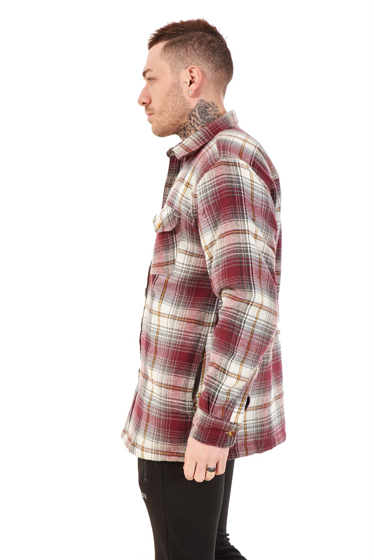 Para Hombre Franela Camisa De Trabajo Acolchada hilado Para Hombre Franela Camisa De Trabajo Acolchada hilado