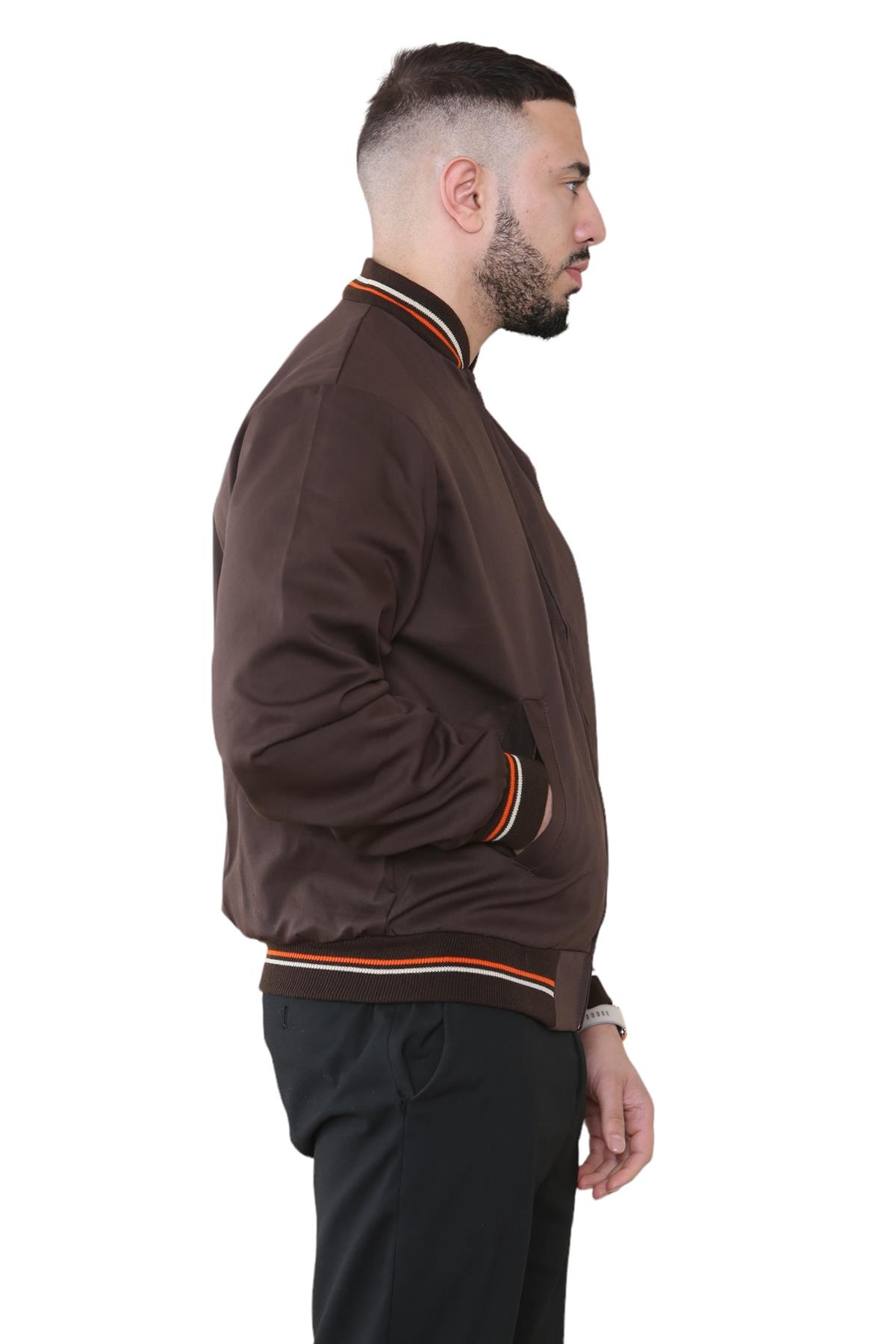 Mens Monkey Bomber Jacket Summer Classic Polycotton Long Sleeve Zipper Pockets - Picture 14 of 39