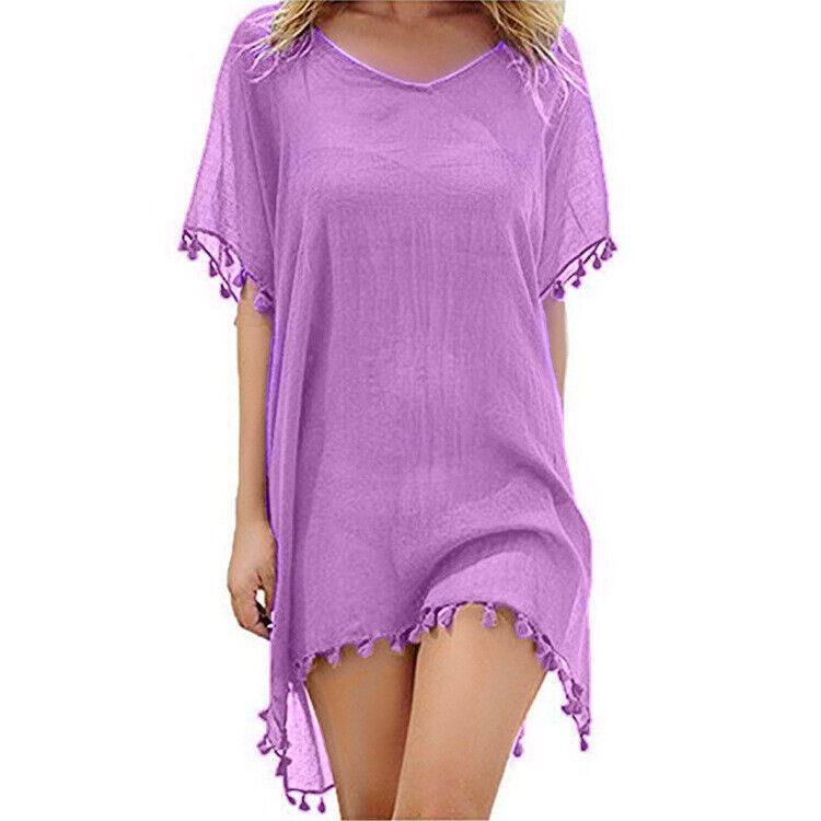 Women Beach Cover Up Swimsuit Beachwear Dress Summer Bikini Swimwear Kaftan - Picture 17 of 25
