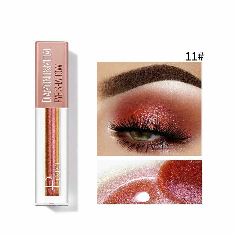 Pudaier Diamond Glitter Shimmer Metallic Sparkle Liquid EyeShadow Beauty Makeup - Picture 16 of 21