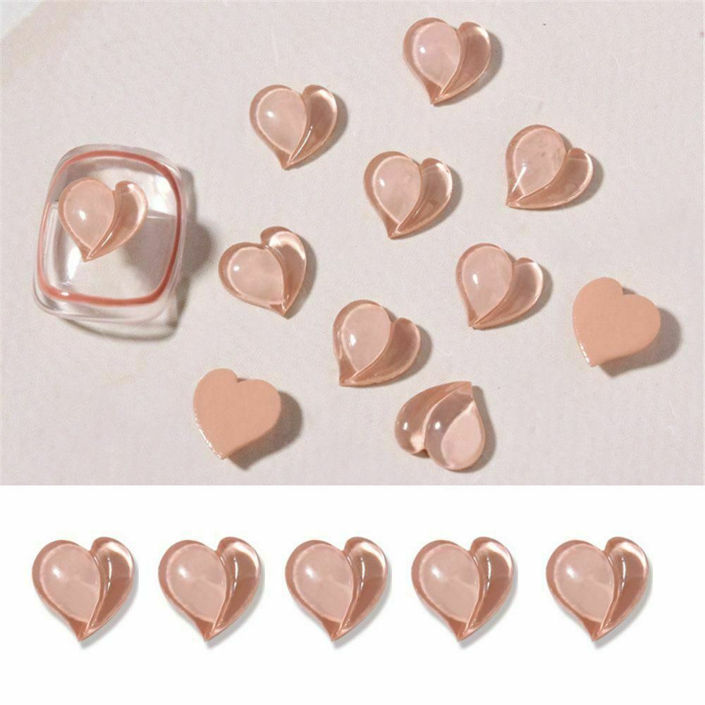 10 Stck. Dekorationen 3D Pfirsich Nail Art Pailletten Liebe Herz Luxus Kristall Bohrer - Bild 11 von 19