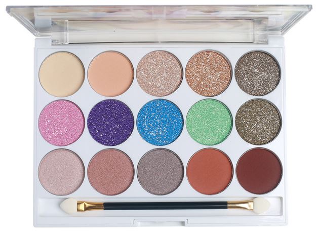 Eyeshadow Matte and Glitter High Pigment 15 Colours Makeup Kit Set Eyelashes - Picture 2 of 3