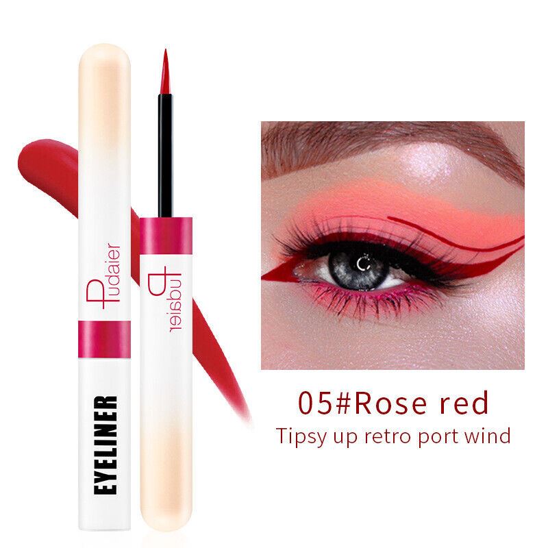 Delineador de ojos líquido Pudaier 12 colores mate impermeable maquillaje de larga duración regalo - Imagen 8 de 15