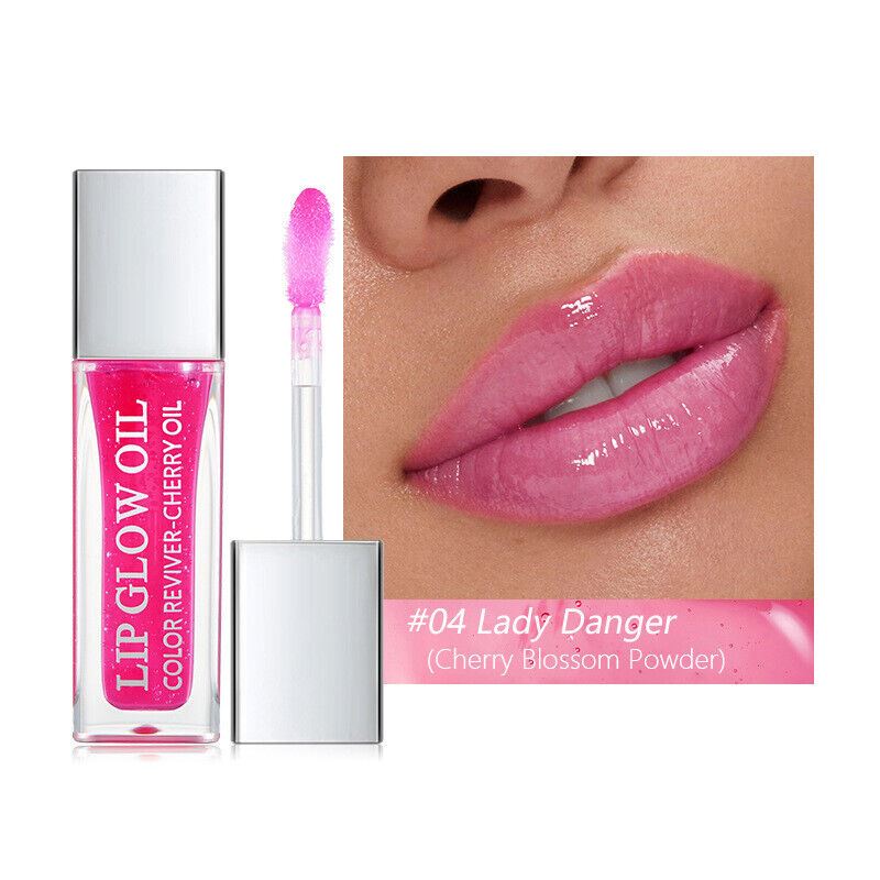 Pudaier Lip Glow Oil Moisturising Hydrating Nourishing Glossy Cherry Oil Make Up - Picture 11 of 12