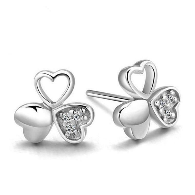 Pendientes de circonio cúbico de plata esterlina 925 con tachuelas cristal liso Reino Unido - Imagen 16 de 16