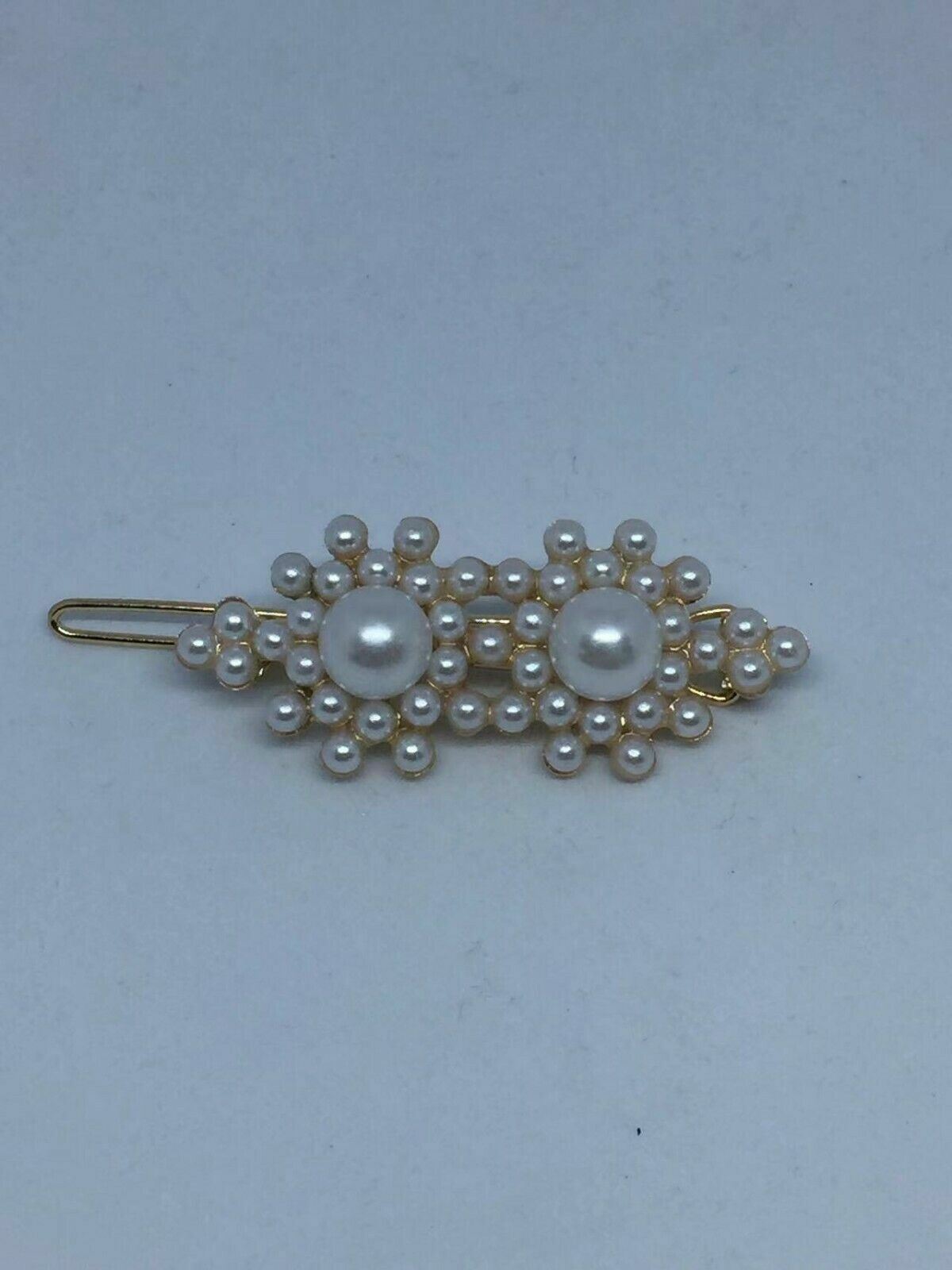 Mujeres Niñas Clip para el Cabello Perla Horquilla Dorada Empuñaduras Barrette Accesorios para el Cabello - Imagen 8 de 10