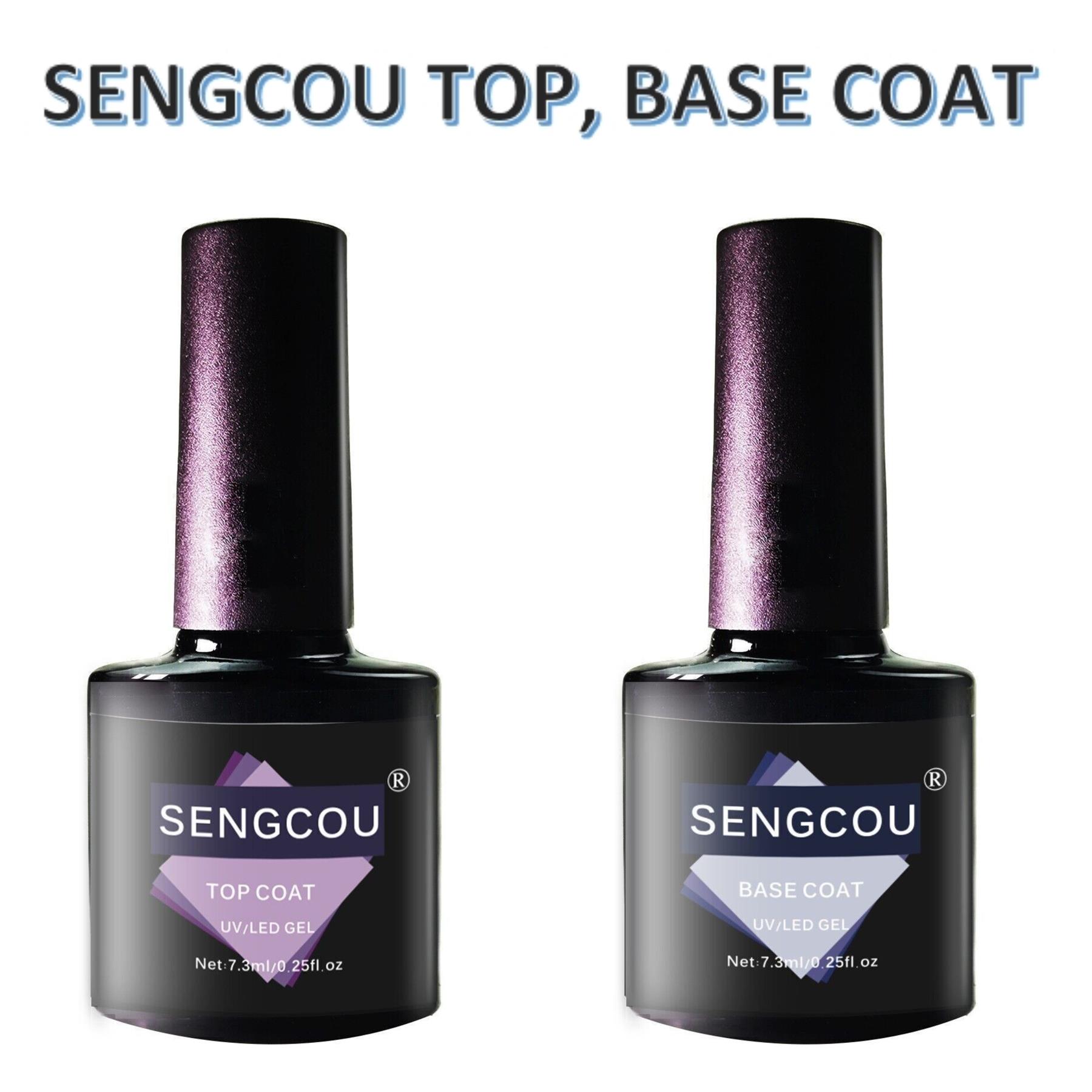 Sengcou Base Top And Coat Lack Hochglanz Nagelklar Profi UV LED Gel - Bild 7 von 10