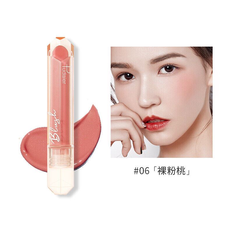Rubor líquido facial Pudaier maquillaje belleza esmaltado rubor facial mate contorno facial - Imagen 9 de 16