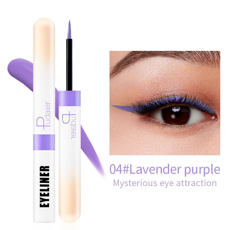 Delineador de ojos líquido Pudaier 12 colores mate impermeable maquillaje de larga duración regalo - Imagen 7 de 15