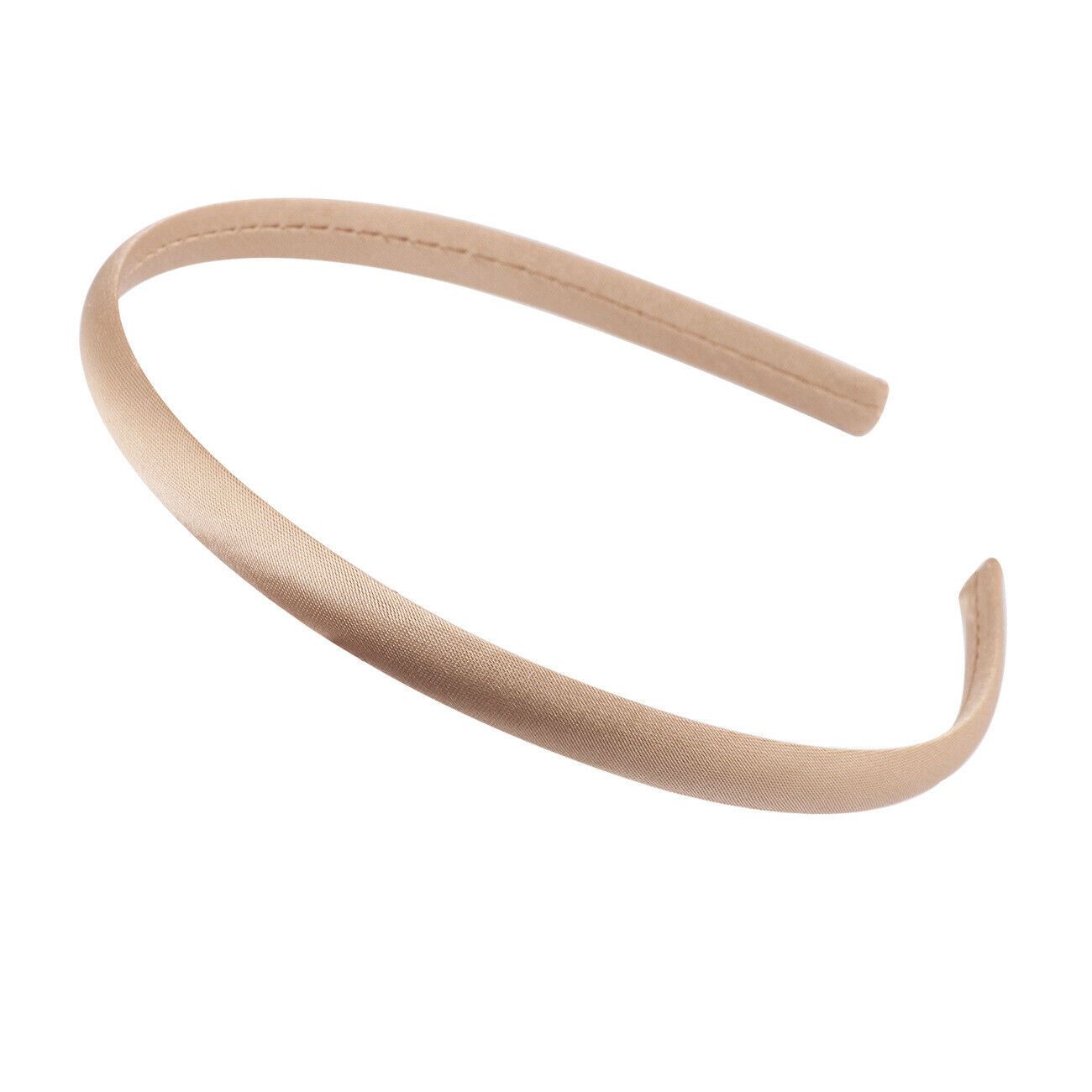 Satin Alice Band Headband Hair Thin Women Ladies Bright Fabric Girls Solid Kids - Picture 14 of 38