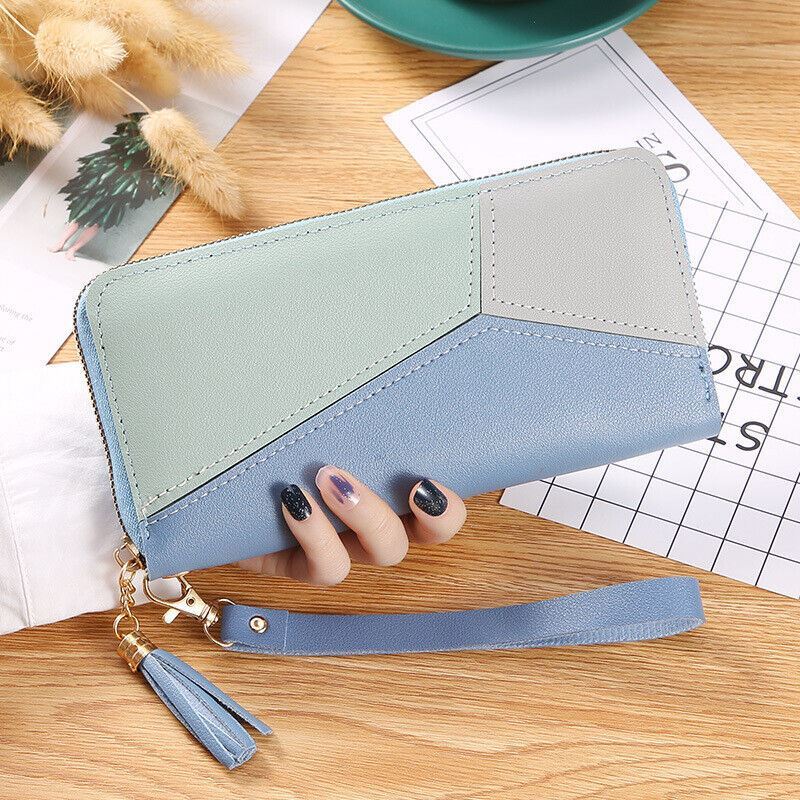 Ladies PU Leather Wallet Long Zip Purse Card Phone Holder Case Clutch Handbag - Picture 5 of 6