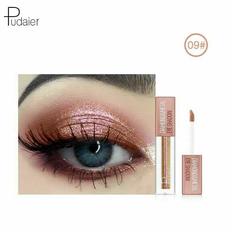 Pudaier Diamond Glitter Shimmer Metallic Sparkle Liquid EyeShadow Beauty Makeup - Picture 21 of 21