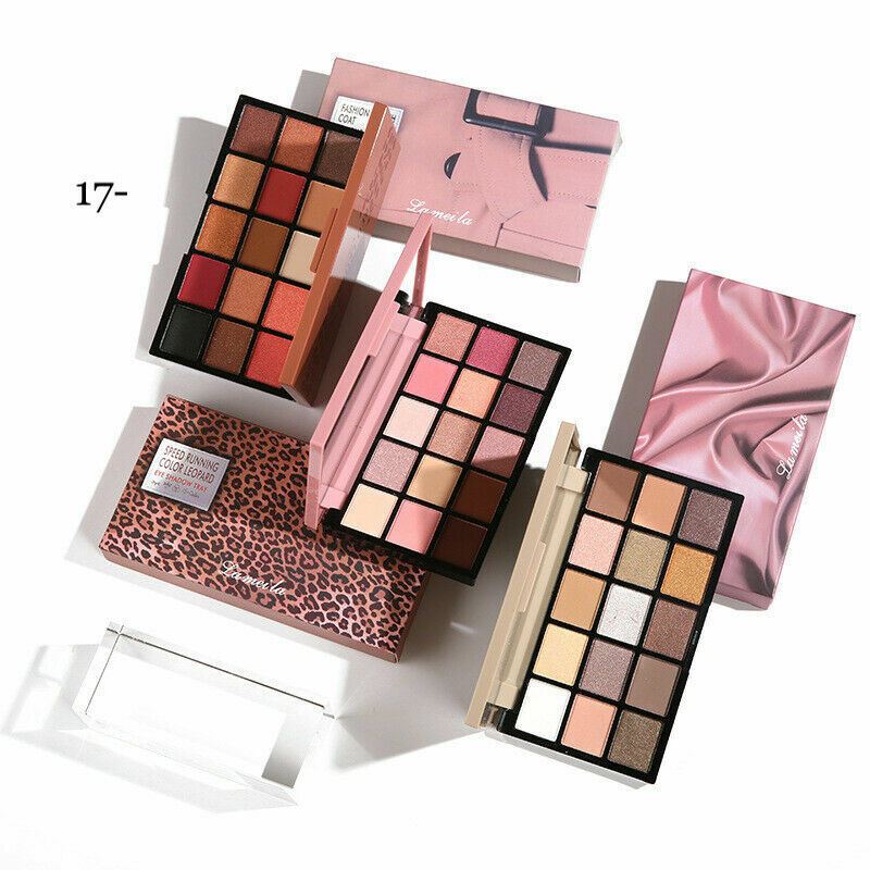 Kit de maquillaje de 15 colores sombra de ojos mate y brillante pigmento alto conjunto de pestañas - Imagen 3 de 4