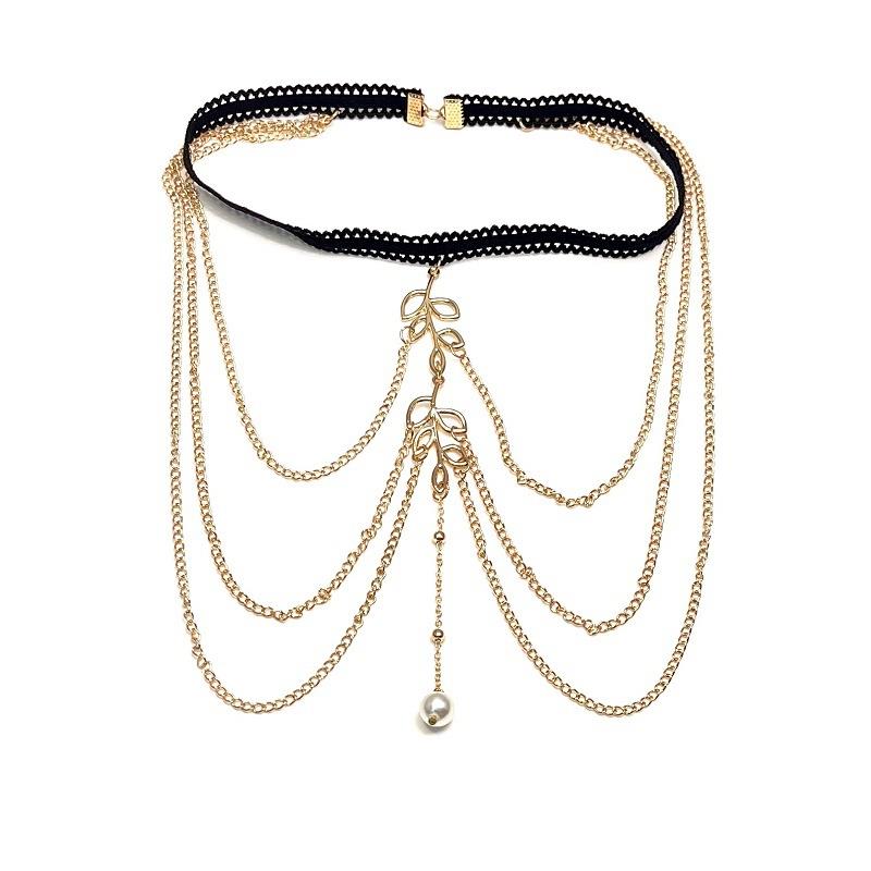 Women Leg Sexy Thigh Multilayer Chain Pendant Crystal Beach Body Chain Jewellery - Picture 41 of 43