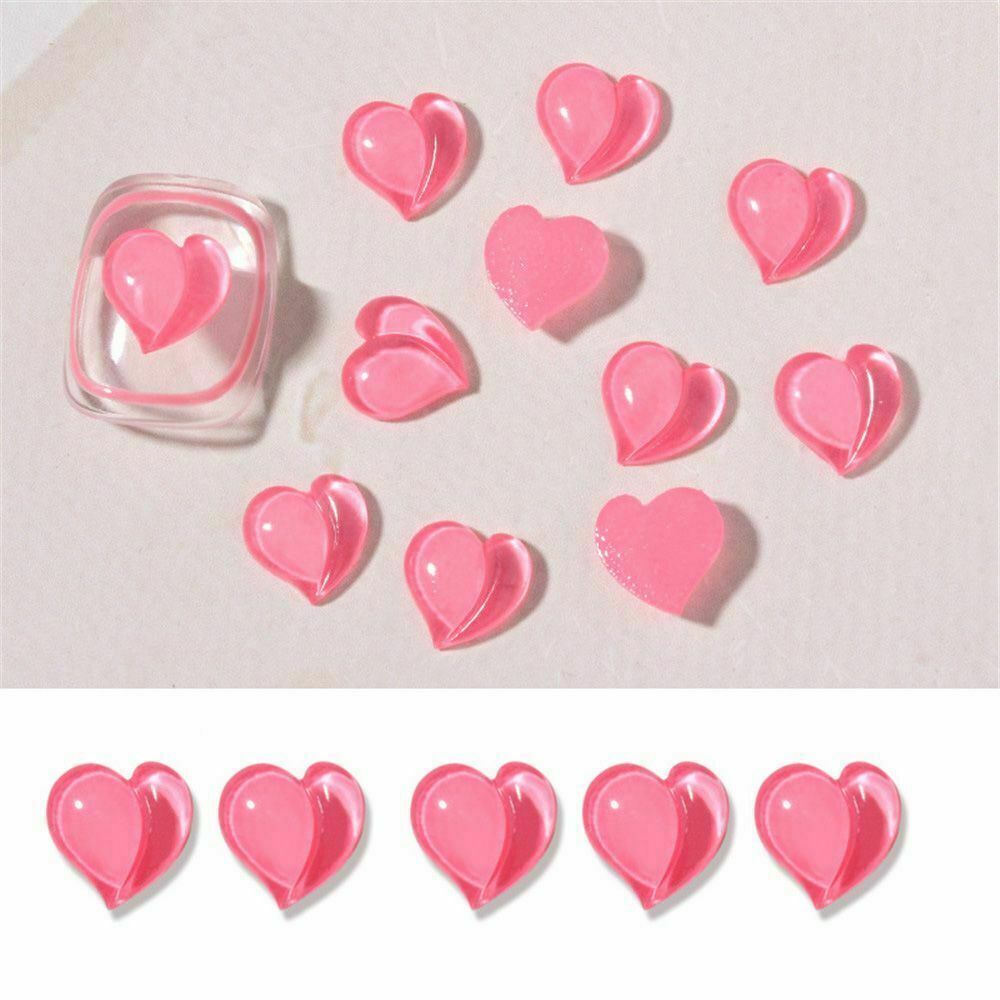 10 Stck. Dekorationen 3D Pfirsich Nail Art Pailletten Liebe Herz Luxus Kristall Bohrer - Bild 14 von 19