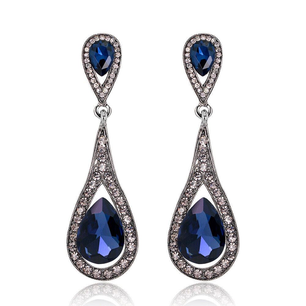 Gorgeous Earrings Women Drop Girls Gems Boho Gift Engagement Jewellery Gift UK - Picture 5 of 8