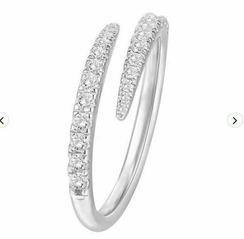 925 Sterlingsilber CZ verstellbarer Ring Schmuck Frauen Mädchen Band Finger Geschenk - Bild 14 von 14