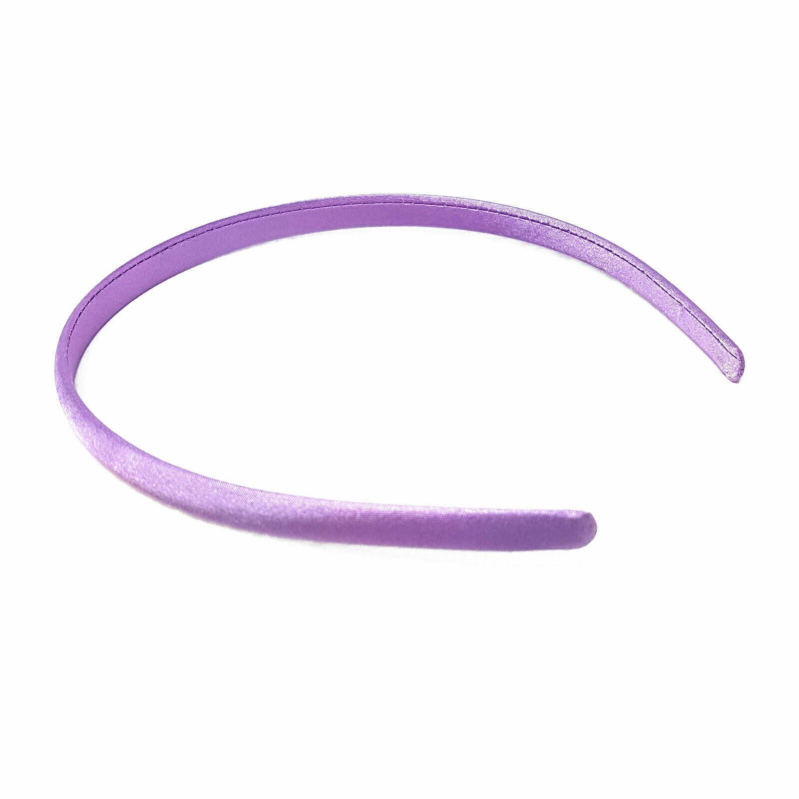 Satin Alice Band Headband Hair Thin Women Ladies Bright Fabric Girls Solid Kids - Picture 27 of 38