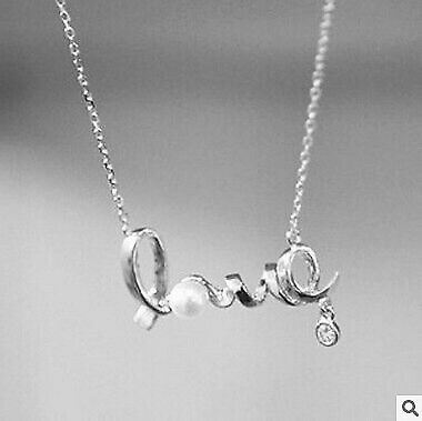 Crystal Love Pendant Chain Necklace New Gold Silver Gift Women Jewellery UK - Picture 8 of 8