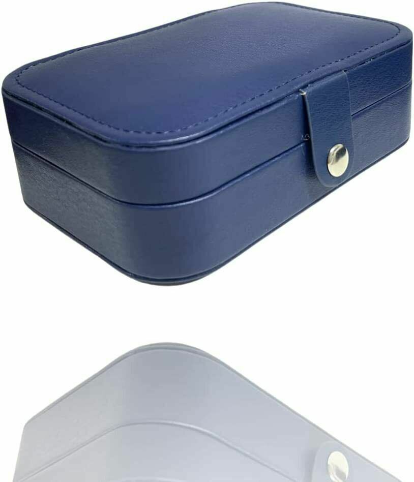 Organizador portátil de caja de joyas de viaje adornos de cuero PU estuche de almacenamiento regalo - Imagen 15 de 17