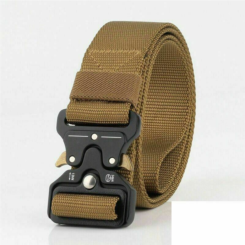 Quick Release Buckle Military Trouser Belt Camo Army Tactical Webbing Nylon UK - Picture 15 of 18