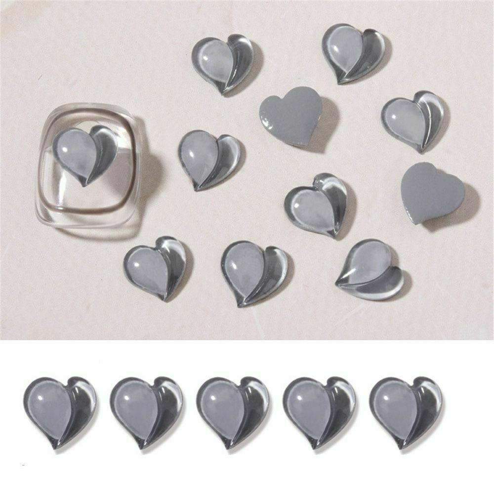 10 Stck. Dekorationen 3D Pfirsich Nail Art Pailletten Liebe Herz Luxus Kristall Bohrer - Bild 13 von 19