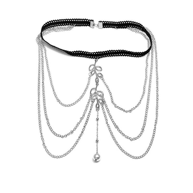 Women Leg Sexy Thigh Multilayer Chain Pendant Crystal Beach Body Chain Jewellery - Picture 39 of 43