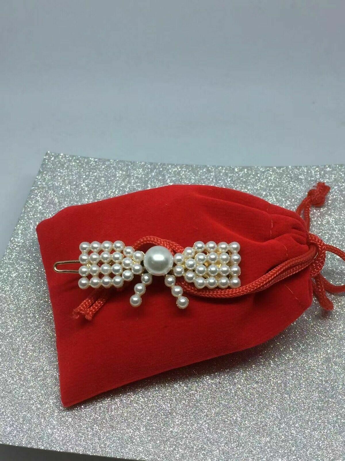 Mujeres Niñas Clip para el Cabello Perla Horquilla Dorada Empuñaduras Barrette Accesorios para el Cabello - Imagen 6 de 10