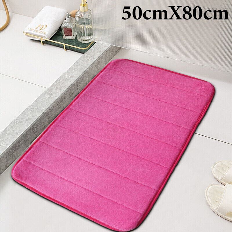 Alfombra de baño antideslizante alfombrillas de espuma viscoelástica alfombras de pedestal absorbentes suaves 50x80 cm baño - Imagen 23 de 27