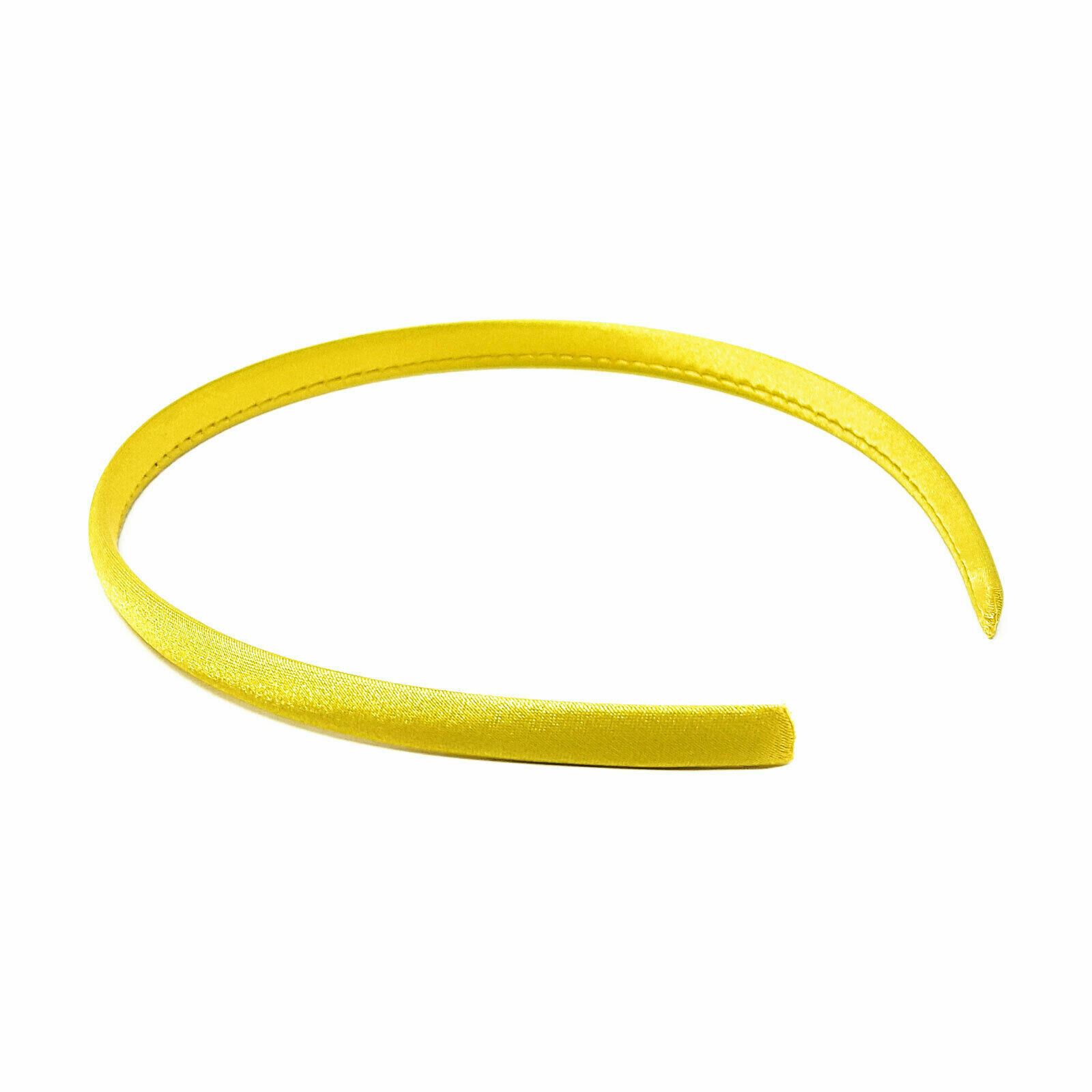 Satin Alice Band Headband Hair Thin Women Ladies Bright Fabric Girls Solid Kids - Picture 38 of 38