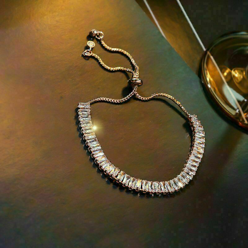 Brazalete de circón de cristal dorado astilla moda para mujeres joyería ajustable - Imagen 13 de 14